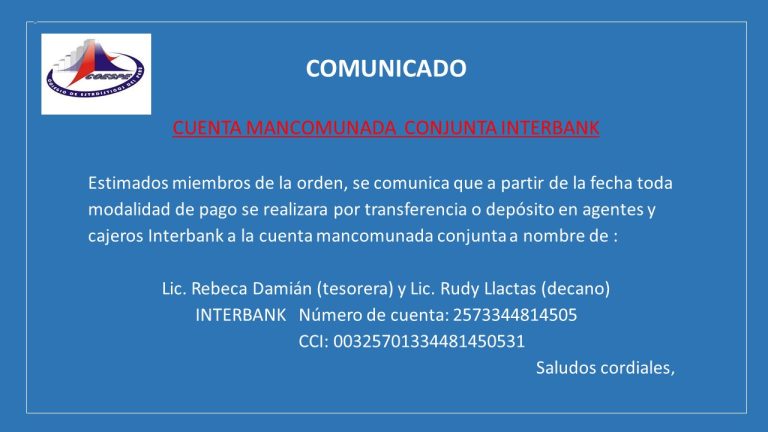CUENTA MANCOMUNADA CONJUNTA INTERBANK